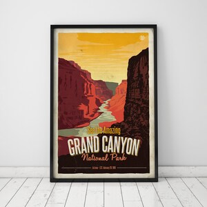Grand Canyon National Park Poster, National Parks, Art, Wall Decor, Art Print, Vintage Poster, Vintage Travel Poster, Travel Poster