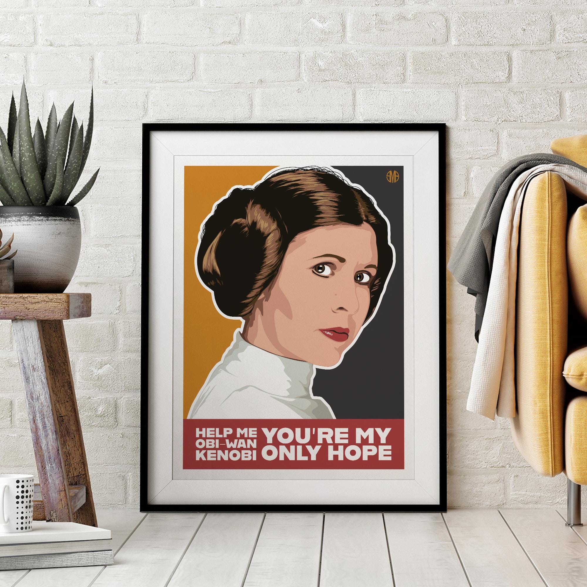 レイア姫、スターウォーズポスター、ポートレートシリーズ、イラスト