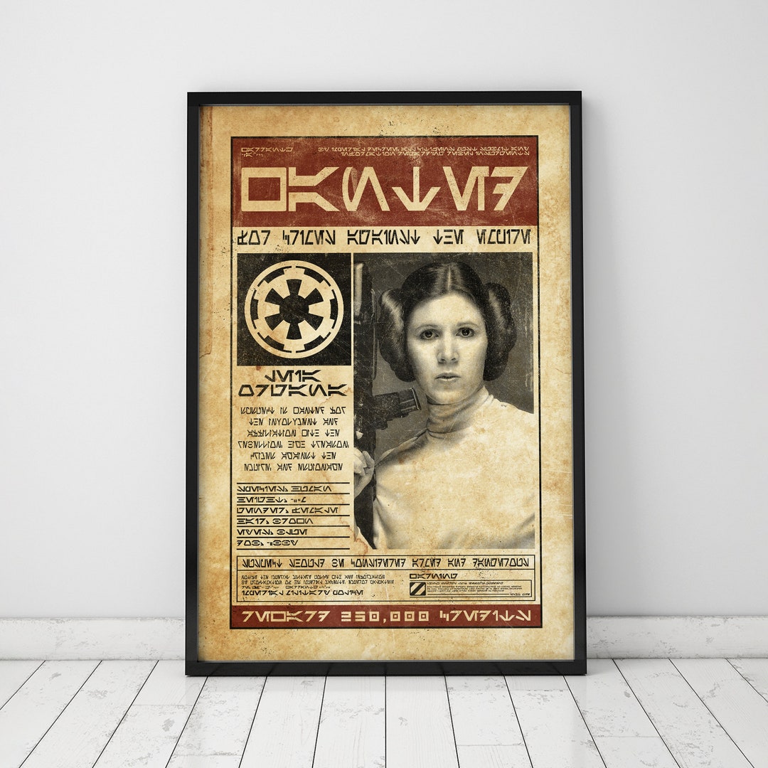 Princess Leia Wanted Poster, Star Wars, Galactic Empire, Most Wanted ...