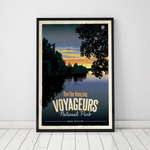 Voyageurs National Park Poster, National Parks, Art, Wall Decor, Art Print, Vintage Poster, Vintage Travel Poster, Travel Poster, Travel