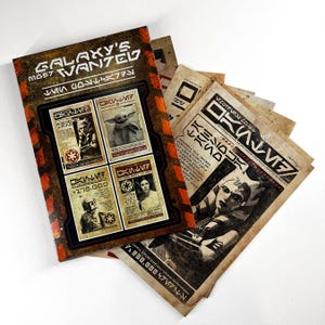 Wanted Poster Postcard Set, Star Wars, Galactic Empire, Most Wanted, Star Wars Postcards, Star Wars Art, Gift, Print