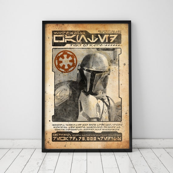 The Mandalorian Wanted Poster, Star Wars, Galactic Empire