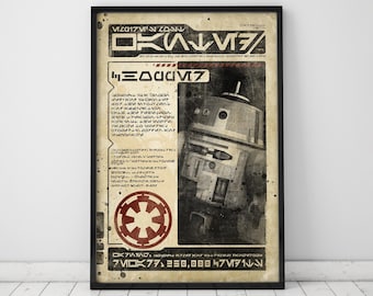 Chopper (Rebels) Wanted Poster, Star Wars, Galactic Empire, Most Wanted, Star Wars Wall Decor, Star Wars Wall Art, Gift for Him, Print