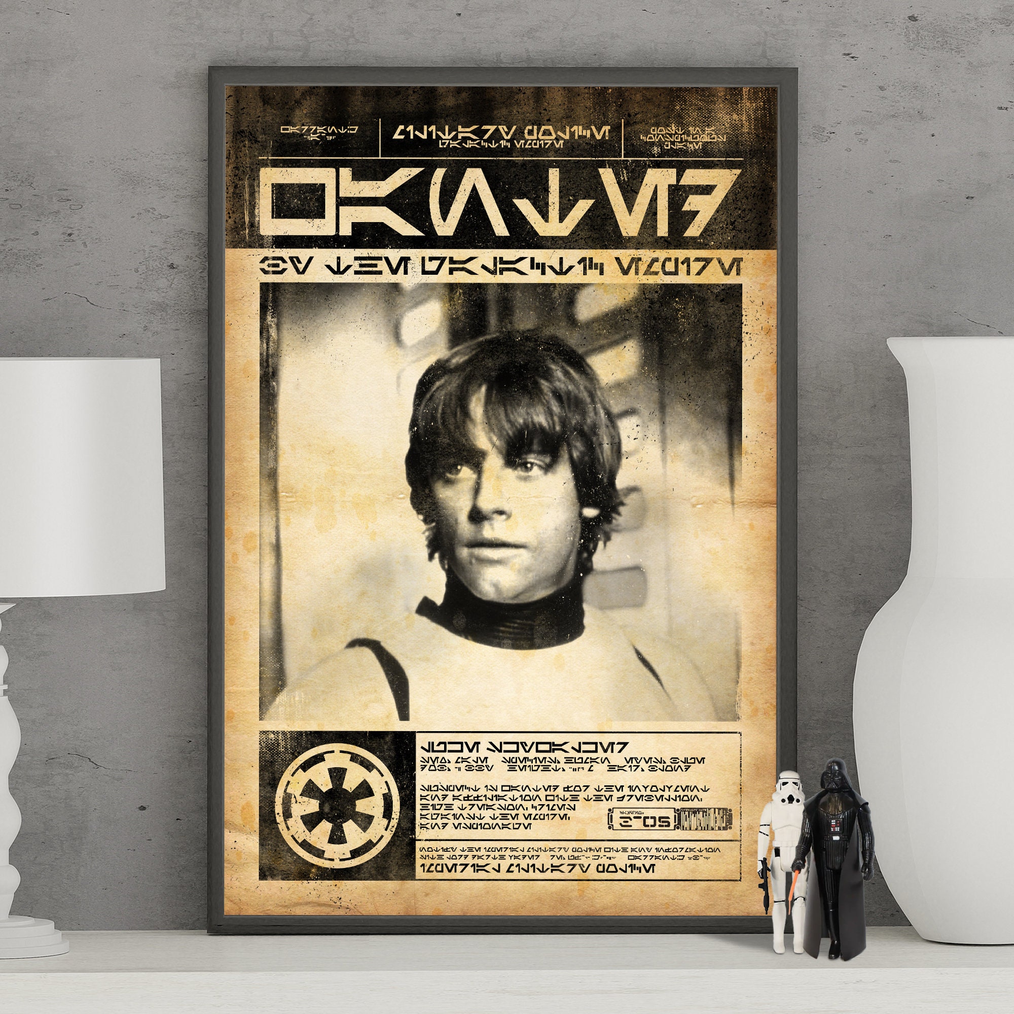 Luke Skywalker Wanted Poster, Star Wars, Galactic Empire