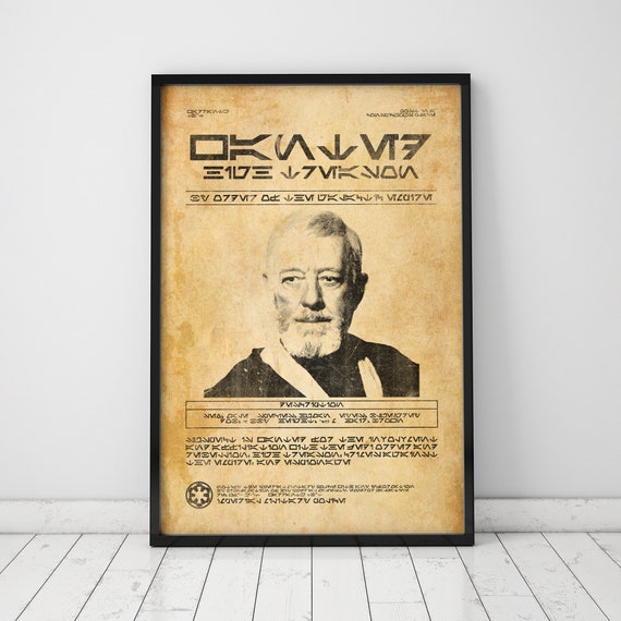 Old Ben (obi Wan) Wanted Poster, Star Wars, Galactic Empire, Most