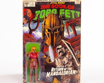 Action figure della collezione retrò The Armorer - Copertina del fumetto personalizzata - Serie TV Book of Boba Fett