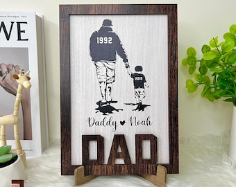 Personalized Fathers Day Gift, Like Father Like Son Sign, Family Sign, Dad Sign, Dad Gifts from Daughter, Son, Dad Wood Sign, Dad Gift