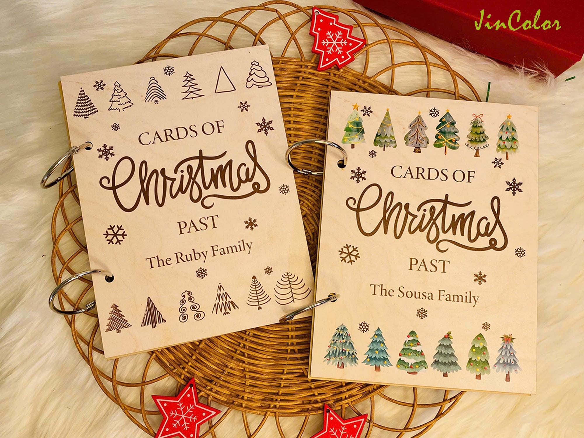 Personalized Christmas Card Holder, Cards Keepsake, Card Storage, Custom Christmas Memory Book, Custom Card Keeper, Greeting Card Keeper