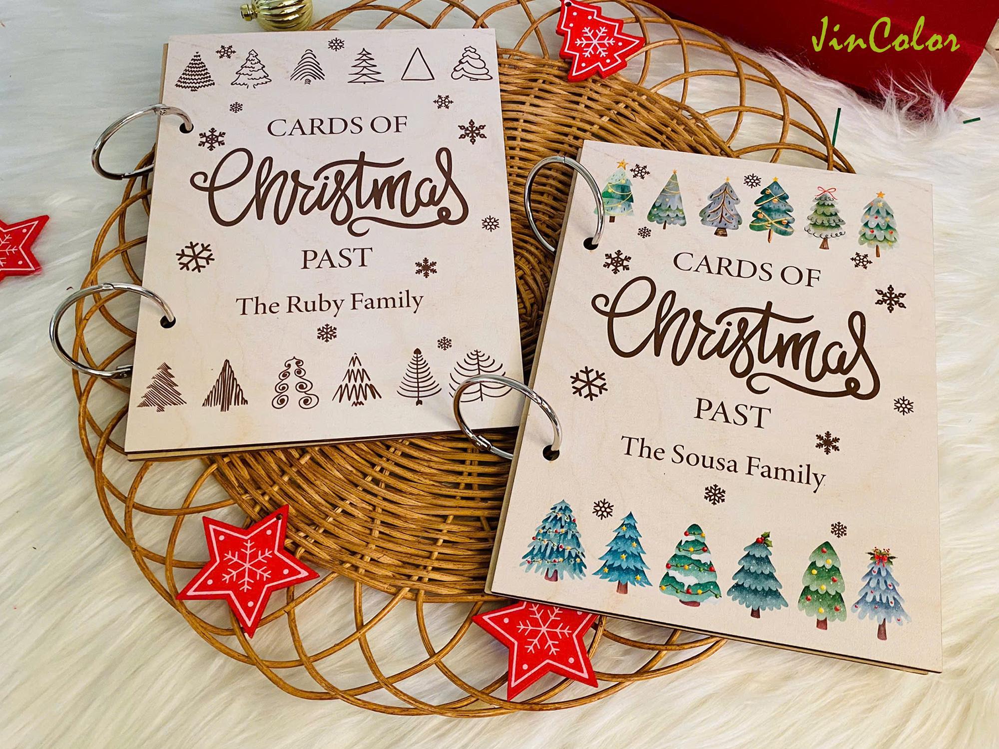 Personalized Christmas Card Holder, Cards Keepsake, Card Storage, Custom Christmas Memory Book, Custom Card Keeper, Greeting Card Keeper