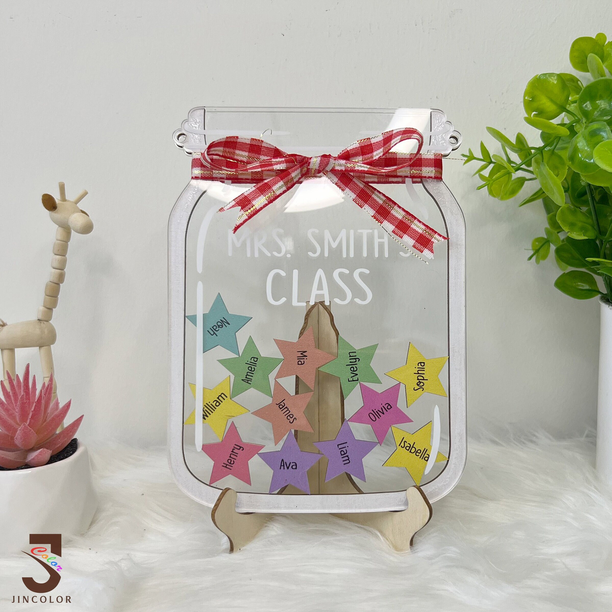 Personalized Reward Jar for Classroom, Teacher Reward Jar Gift, Wooden ...