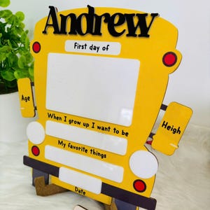 Custom First Day of School Bus Sign, Last Day of School Bus Sign, Back ...