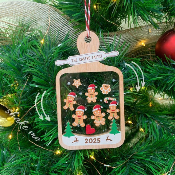 Personalized Grandma & Grandpa's Perfect Batch, Gingerbread Christmas Ornament 2025, , Cookie Ornament, Custom Cookie Family Ornament