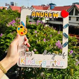 Foto personalizada del año escolar, accesorio para fotos de maestros, accesorio intercambiable para maestros, accesorios para fotos escolares, letrero de regreso a clases