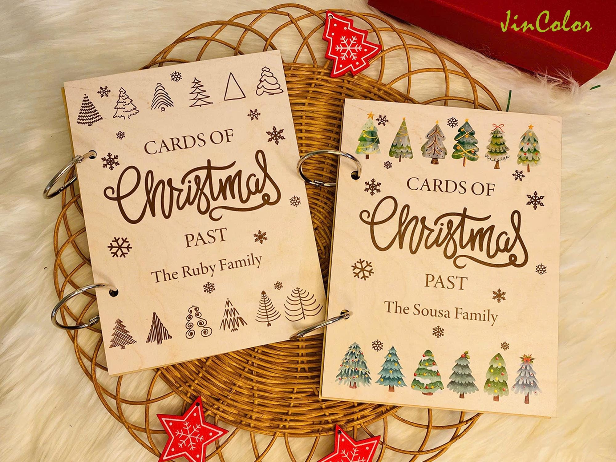 Personalized Christmas Card Holder, Cards Keepsake, Card Storage, Custom Christmas Memory Book, Custom Card Keeper, Greeting Card Keeper