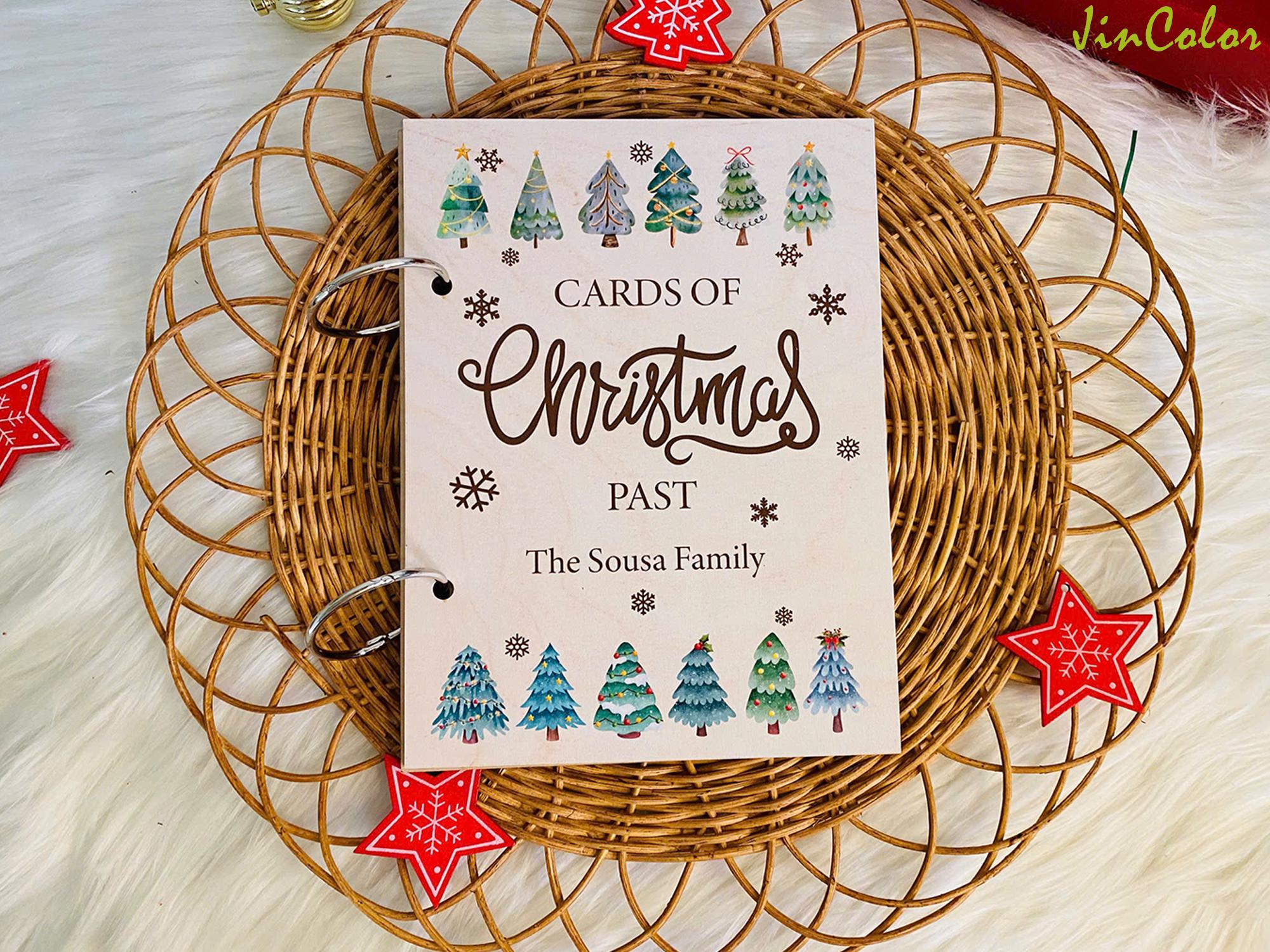 Personalized Christmas Card Holder, Cards Keepsake, Card Storage, Custom Christmas Memory Book, Custom Card Keeper, Greeting Card Keeper