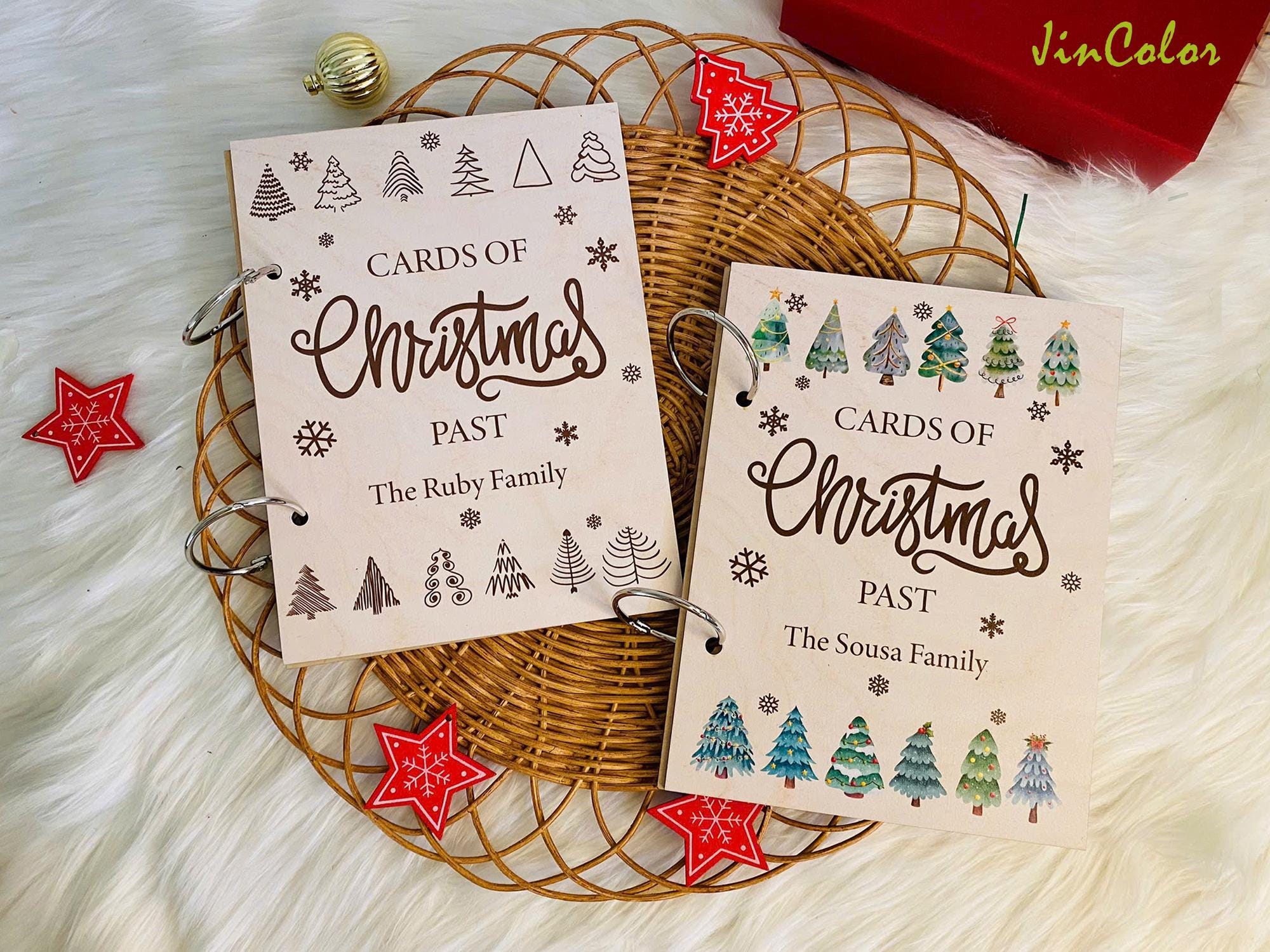 Personalized Christmas Card Holder, Cards Keepsake, Card Storage, Custom Christmas Memory Book, Custom Card Keeper, Greeting Card Keeper