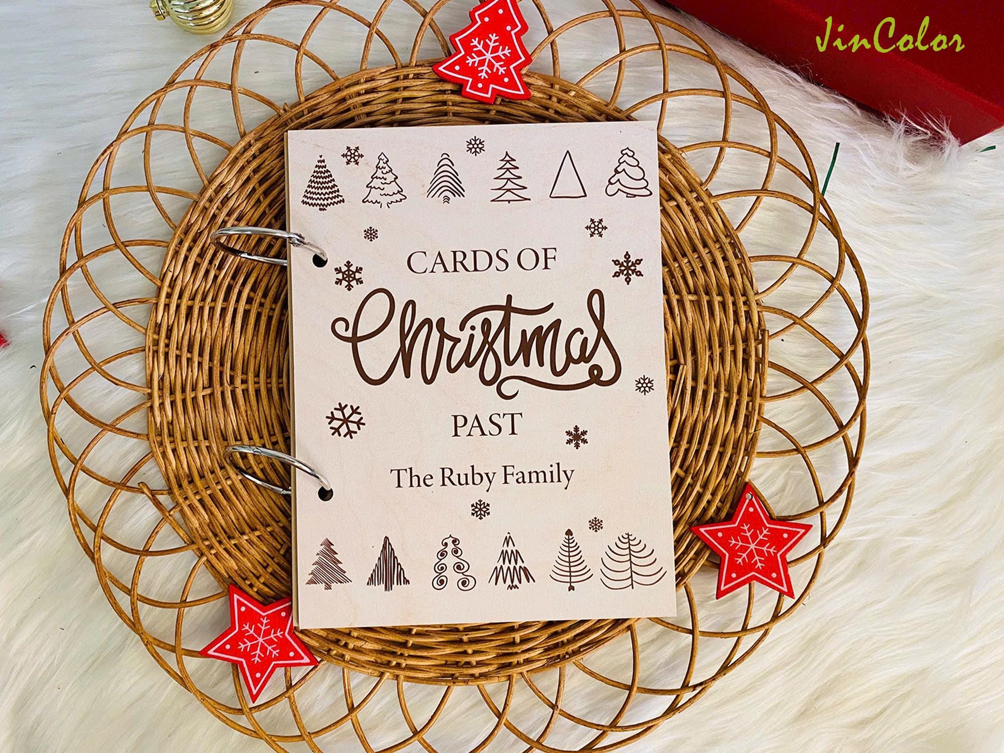Personalized Christmas Card Holder, Cards Keepsake, Card Storage, Custom Christmas Memory Book, Custom Card Keeper, Greeting Card Keeper
