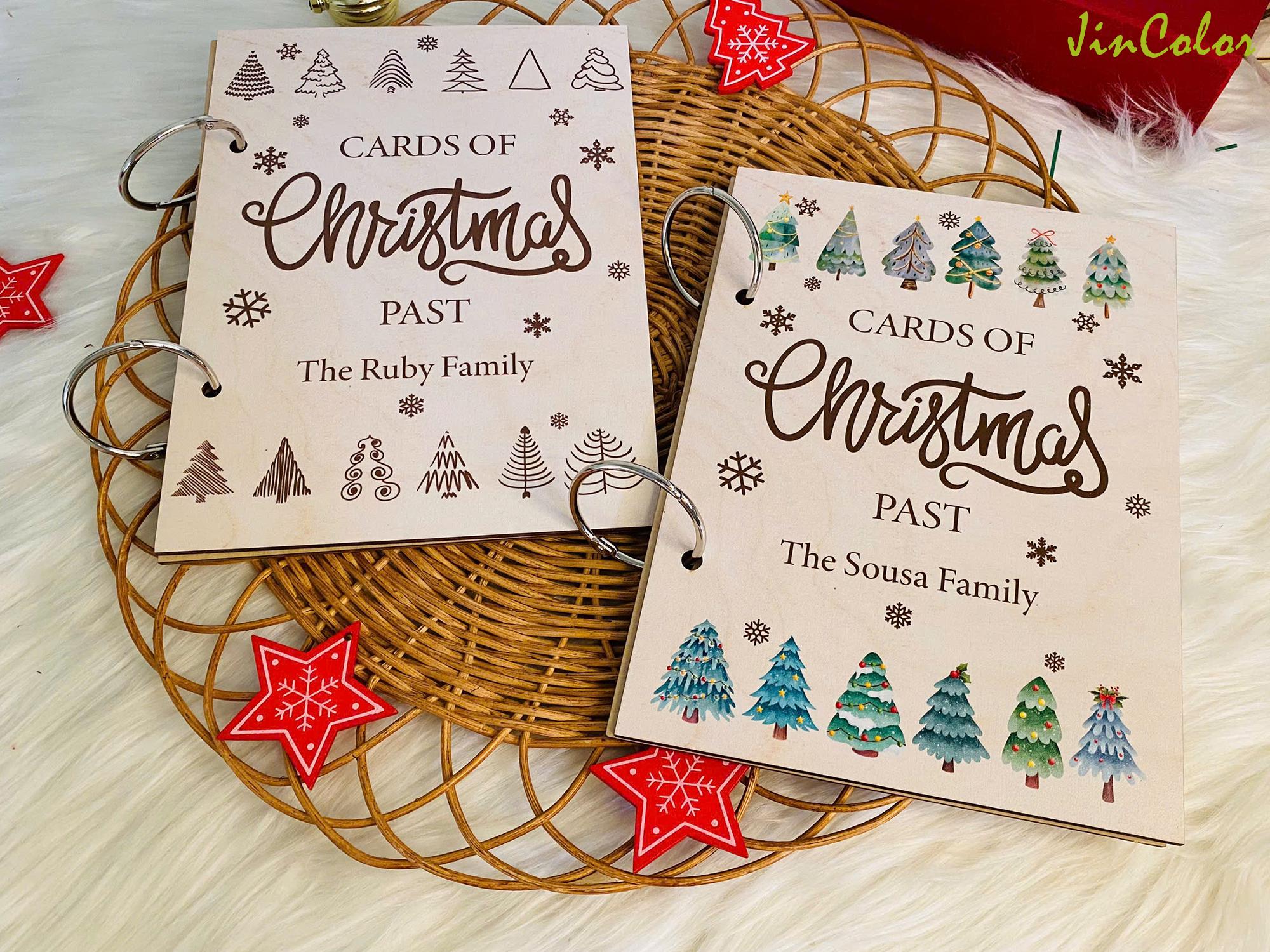 Personalized Christmas Card Holder, Cards Keepsake, Card Storage, Custom Christmas Memory Book, Custom Card Keeper, Greeting Card Keeper