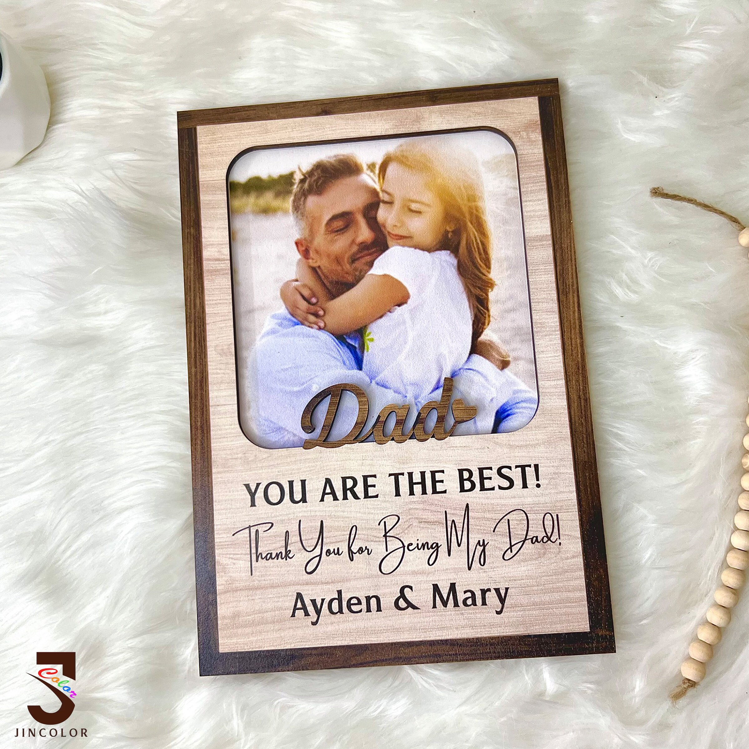 Personalized Wood Sign for Dad, Custom Photo Sign, Family Sign, Dad ...