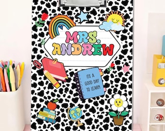 Cuaderno de composición personalizado para profesores con portapapeles y nombre, regalos personalizados para profesores, agradecimiento a los profesores, regalo de vuelta al cole