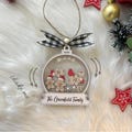 Personalized Gingerbread With Hat Family Christmas Ornament, Custom Family Ornament 2026, 4D Customized Cookie Ornament Gift for Christmas