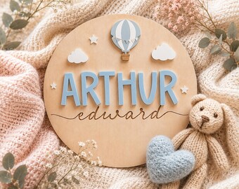 Personalized Wooden Birth Announcement Sign, Baby Name Sign, Hospital Newborn Photo Sign, Newborn Baby Photo Prop, Baby Shower Gift