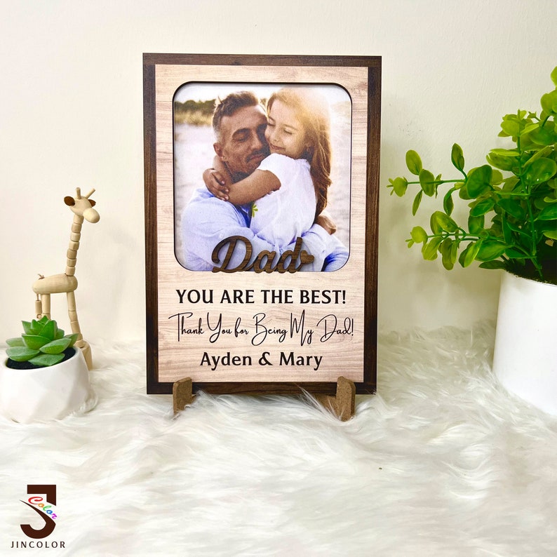 Personalized Wood Sign for Dad, Custom Photo Sign, Family Sign, Dad ...