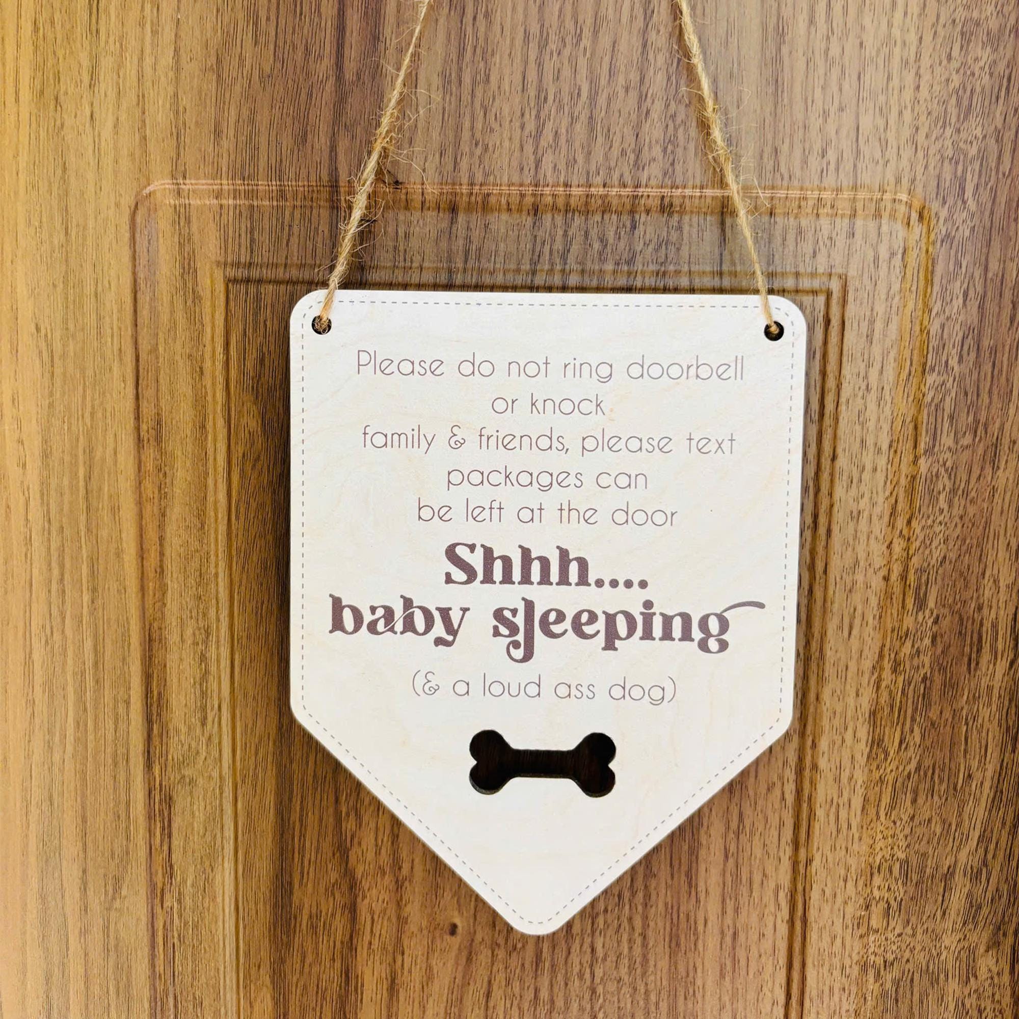 Baby Sleeping Dogs Will Bark Sign
