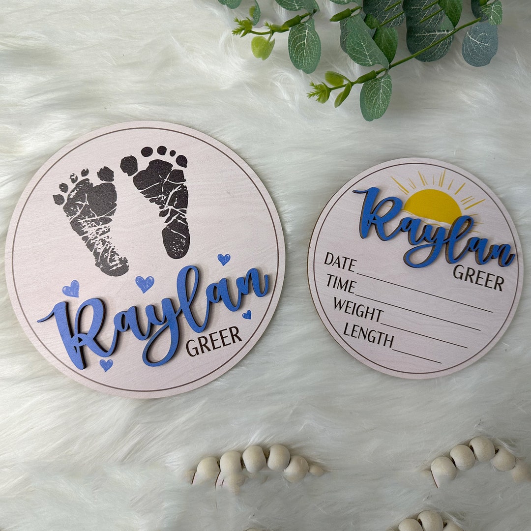 Personalized Baby Announcement Sign, Baby Name Sign for Hospital ...
