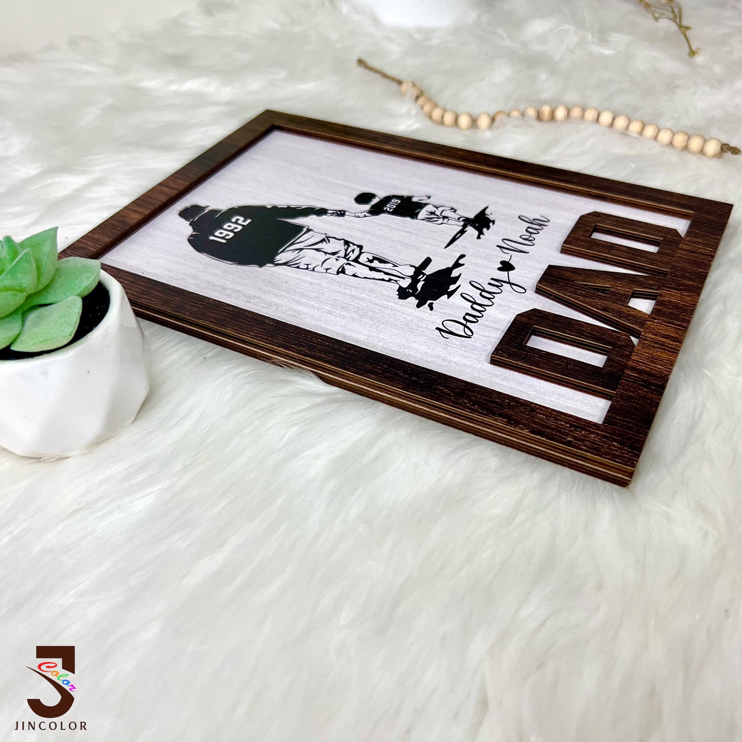 Father Figure Sign Personalized Fathers Day Gift, Like Father Like Son Sign, Family Sign ...
