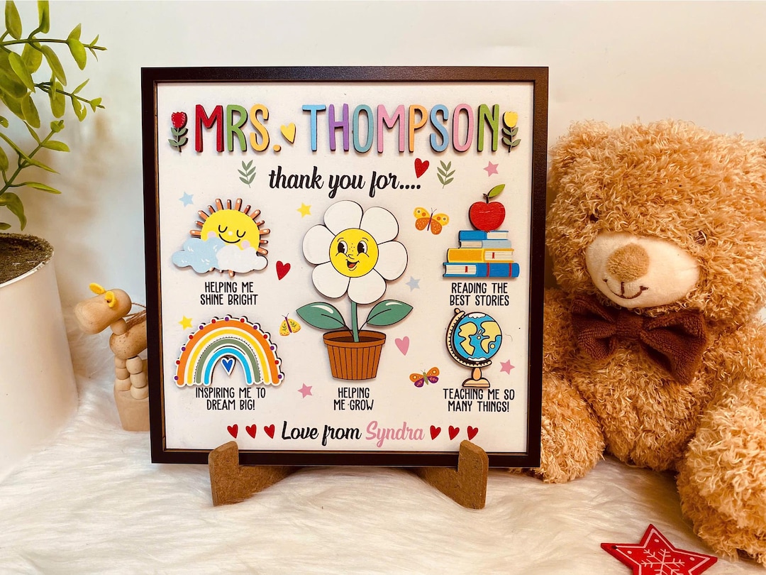 Personalized Teacher Thank You Gift, End of Term Gift for Teachers ...