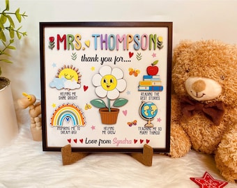 パーソナライズされた先生への感謝の贈り物、先生への学期末の贈り物、生徒からの先生への感謝の贈り物、先生への感謝