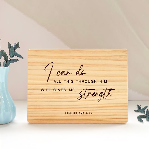 Personalized Wooden Bible Verse Plaque, Christian wedding gift, Baptism gifts, Christian wall art and decor