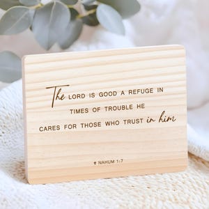Custom Bible Verse Wood Sign, Christian Bible Verse Plaque, Inspirational Scripture Decor, Religious Gift for Encouragement