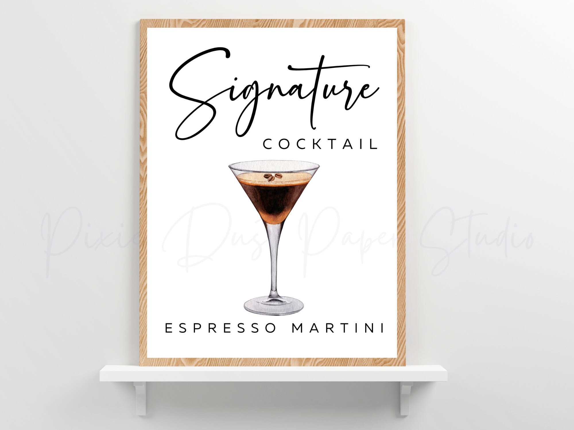 Espresso Martini Signature Cocktail Drink Instant Download Etsy