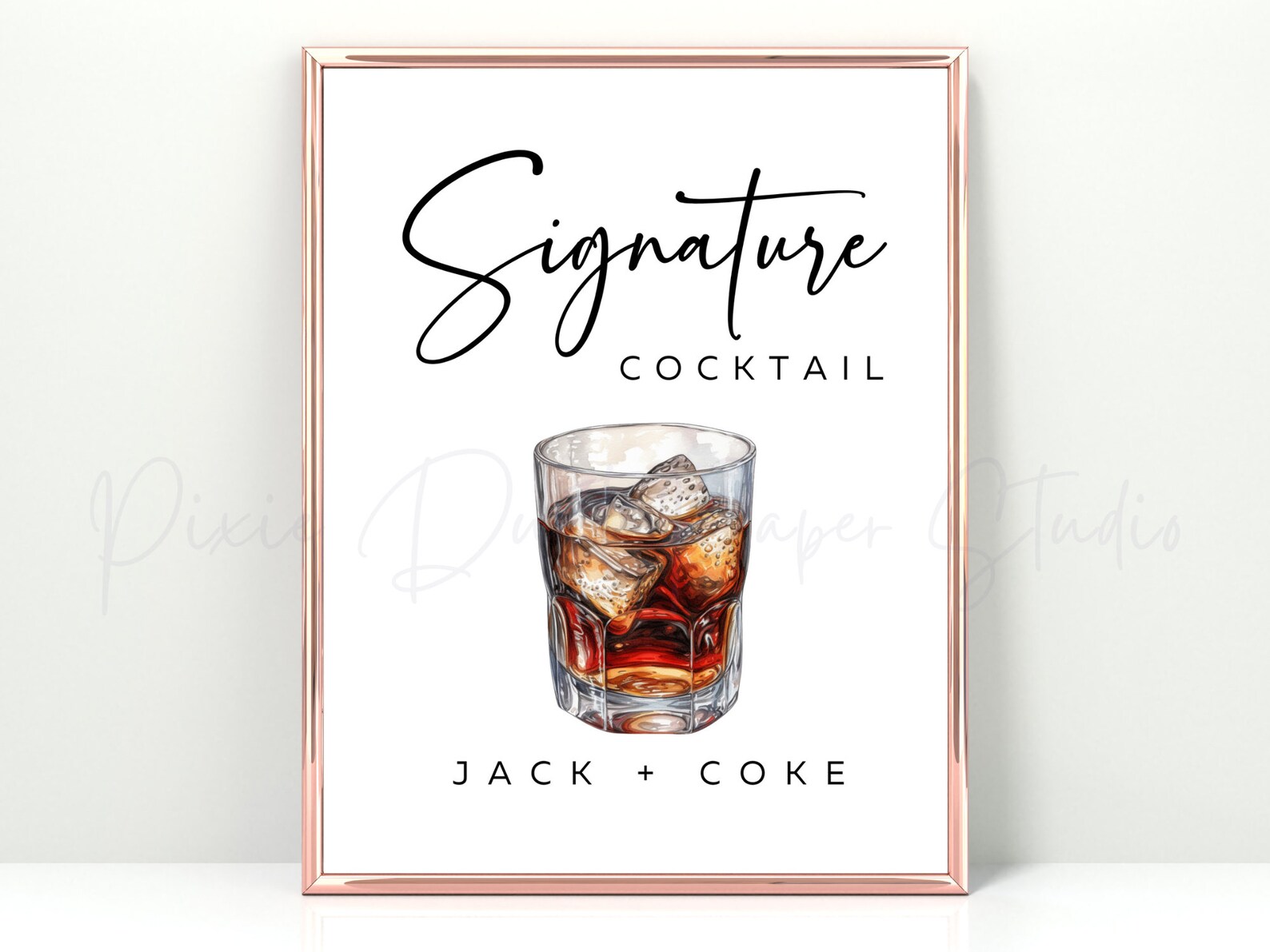 Jack and Coke Signature Cocktail Drink Instant Download - Etsy