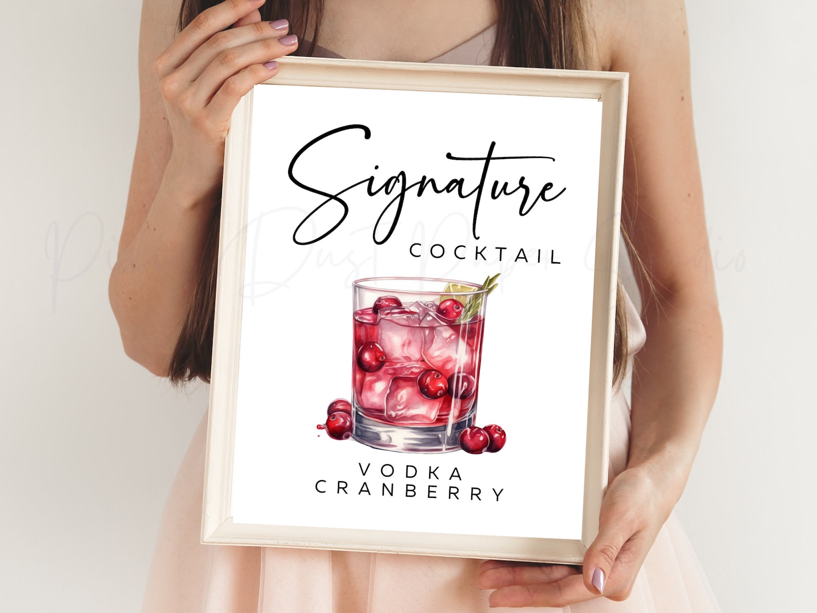 Vodka Cranberry Signature Cocktail Drink Instant Download Etsy
