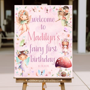Fairy First Birthday Entry Sign - Etsy