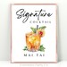 Mai Tai Signature Drink Cocktail Bar Sign, Instant Download Wedding ...