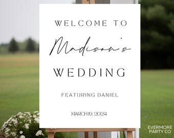 Brides Wedding Featuring Husband Welcome Sign, Funny, Printed or Digital, Decorations, Neutral, Minimalist, Bridal, Ceremony, Reception