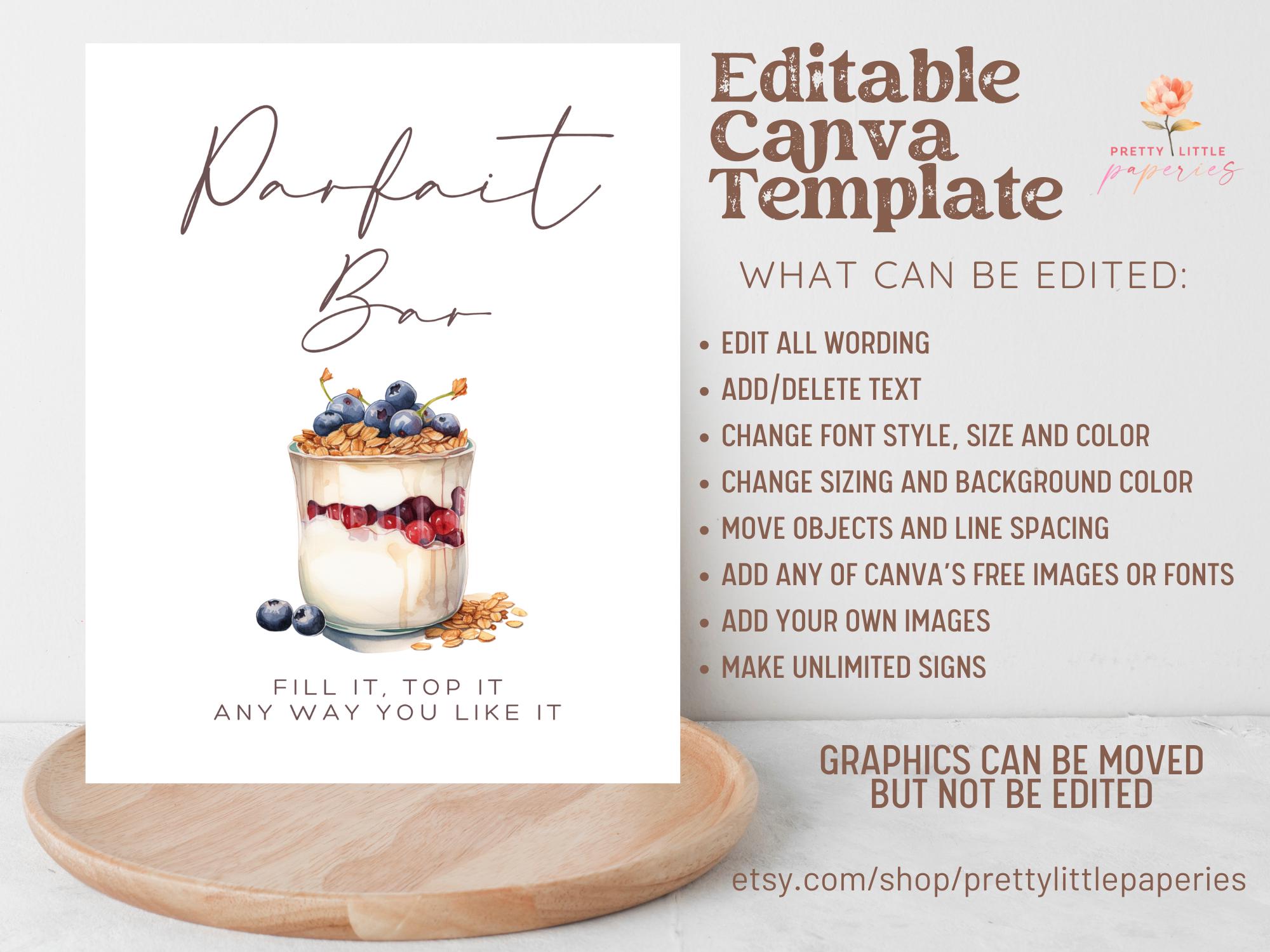 parfait-bar-editable-template-instant-download-printable-food-dessert-sign-table-favors-bridal-shower-wedding-dessert-minimalist-etsy for Yogurt Parfait Bar Free Printable Sign Parfait Bar, Editable Template Instant Download Printable, Food Dessert Sign Table, Favors, Bridal Shower, Wedding, Dessert, Minimalist - Etsy for Yogurt Parfait Bar Free Printable Sign