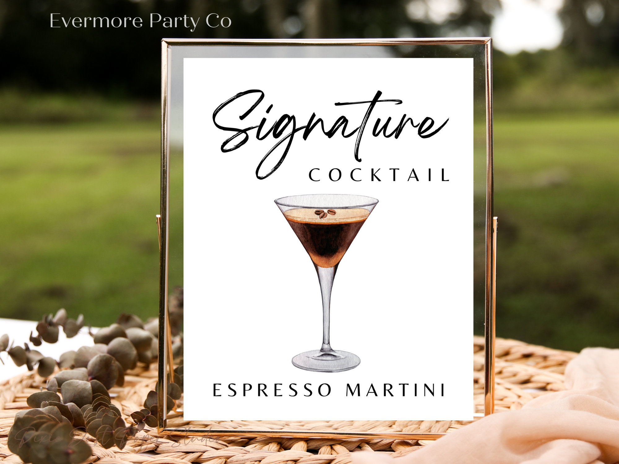 Espresso Martini Signature Cocktail Drink Instant Download