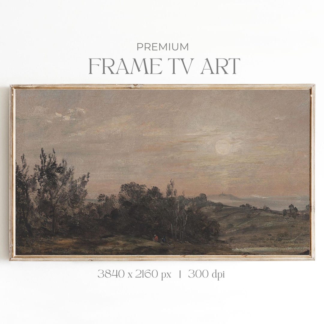 Frame TV Art Fall Sunset Landscape Painting Vintage TV Frame Digital Art Countryside Cottagecore Calming Art Living Room TV Wall Decor Ideas - Etsy Japan