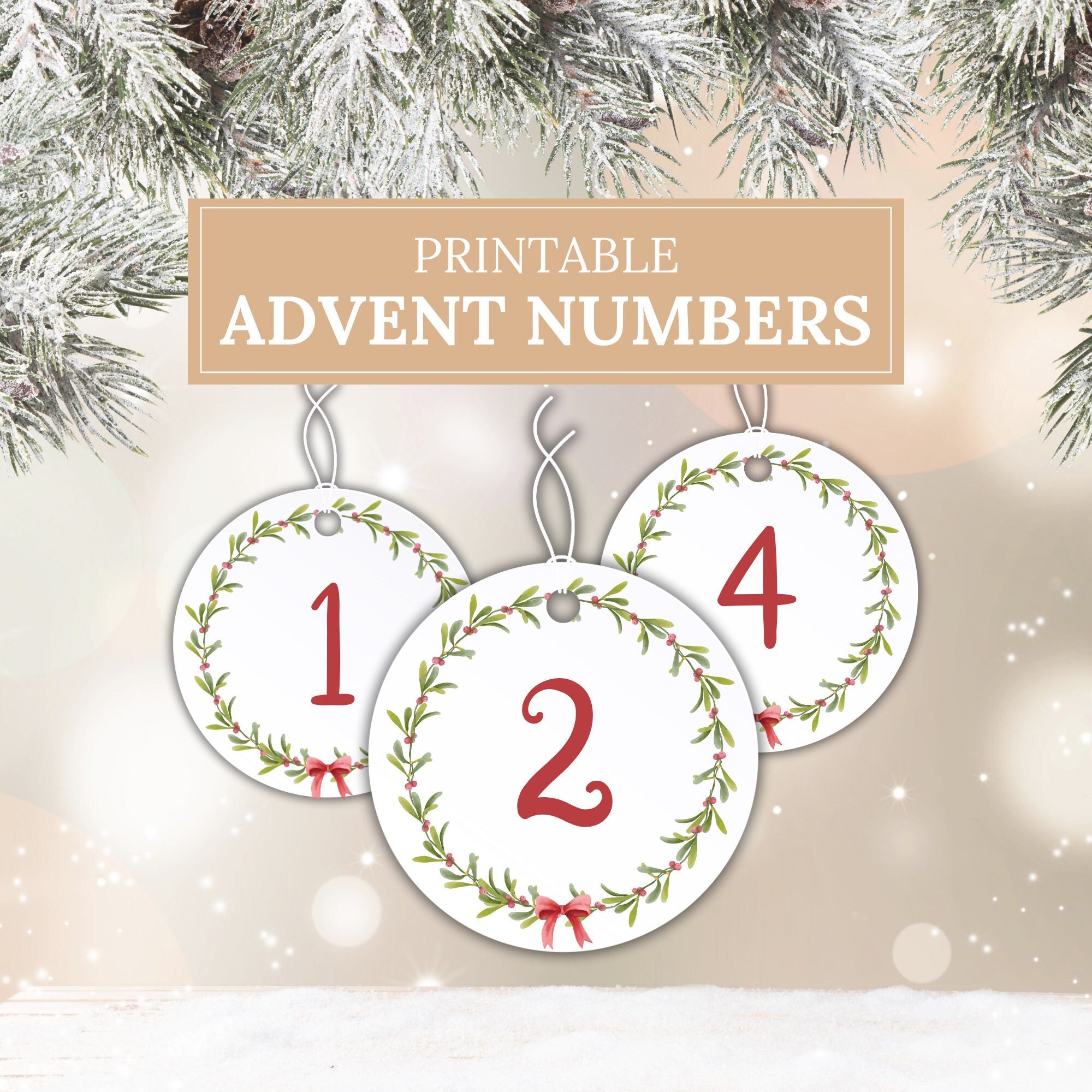 Advent Calendar Numbers Stickers 1 Black SHOP EXCLUSIVE Numbered 25 Days,  December Countdown, Nordic, Scandinavian, Simple, Monochrome 