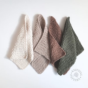 Dishcloth Knitting Pattern Beginner Friendly Textured Knit Washcloth Minimal Style ENGLISH PDF Instant Download