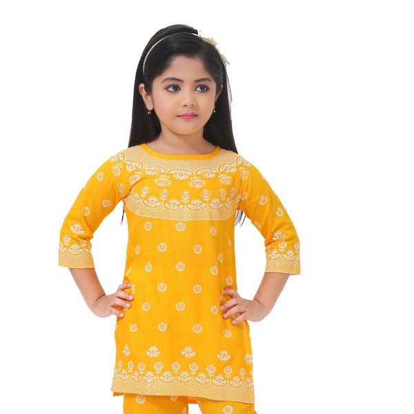 Exclusive Multicolored Rayon Kurta set for Girls,  Kurta & Trouser  set / Daughter Dresses for Kids Readymade, Beautiful suits for kids