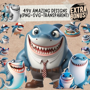 3D Hai SVG Designs Bundle für Baby Hai Geburtstag Partydekorationen und DIY-Projekte