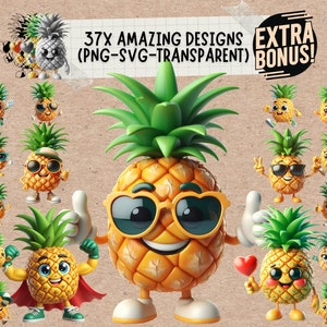 Ananas-Svg- und Png-Shirt Hawaiianische Frucht-Svg-Designs, Früchte Ananas Sommer Clipart Monogramm Becher Druck svg