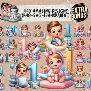 Vier de 1e verjaardag van je kleintje met dit schattige Happy Birthday Cake Topper SVG-ontwerp!