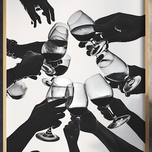 Prost Druck - 6 Bilder in einem Kauf! Barwagen Wand Dekor, Druckbare Kunst & Digitaler Download für Barwagenzubehör